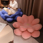 Pet Friendly Flower Floor Meditation Chair Cushion with Plush Petal Design