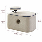 Pet Friendly Meditation Chair with Lift-Adjustable Velvet Cat Nook Ottoman Dimensions