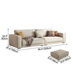 Pet-Friendly Velvet Sofa Series with Wide Arms and Supportive Cushions Dimensions