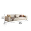 Pet-Friendly Velvet Sofa Series with Wide Arms and Supportive Cushions Dimensions