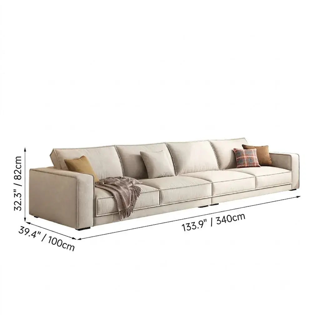 Pet-Friendly Velvet Sofa Series with Wide Arms and Supportive Cushions Dimensions