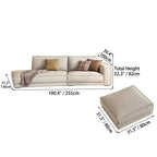 Pet-Friendly Velvet Sofa Series with Wide Arms and Supportive Cushions Dimensions