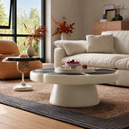 Petal-Inspired Nesting Coffee Table Set With Rainbow Wood Veneer Accents