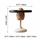 Petal-Inspired Nesting Coffee Table Set With Rainbow Wood Veneer Accents