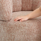 Petal Silhouette Chenille Kids Chair With 360 Swivel Reading Nook Design