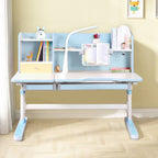 Pink Adjustable Kids Desk & Chair Set With Storage