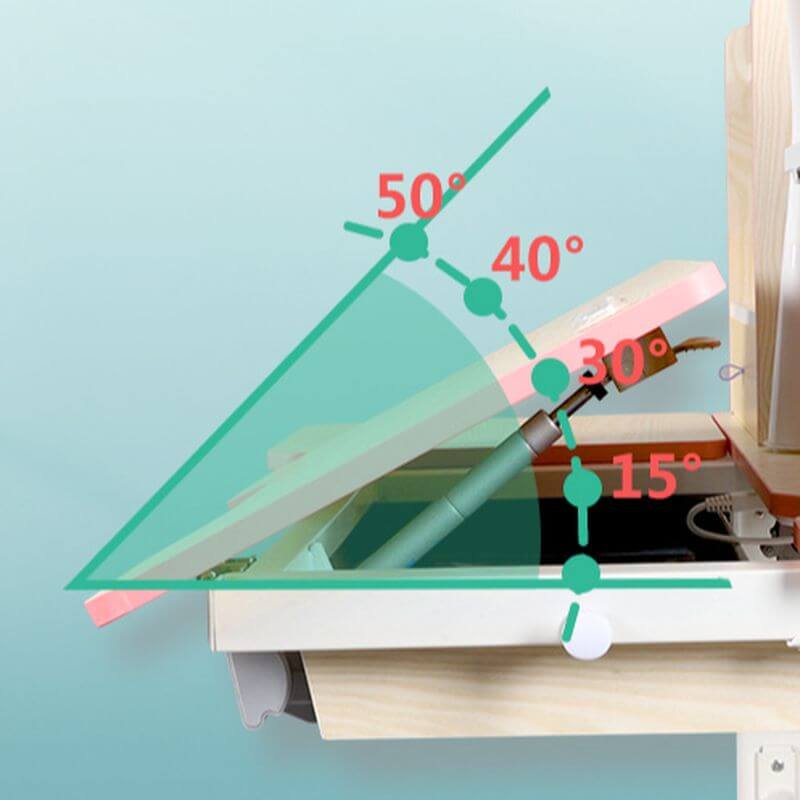 Pink Adjustable Kids Desk & Chair Set With Storage