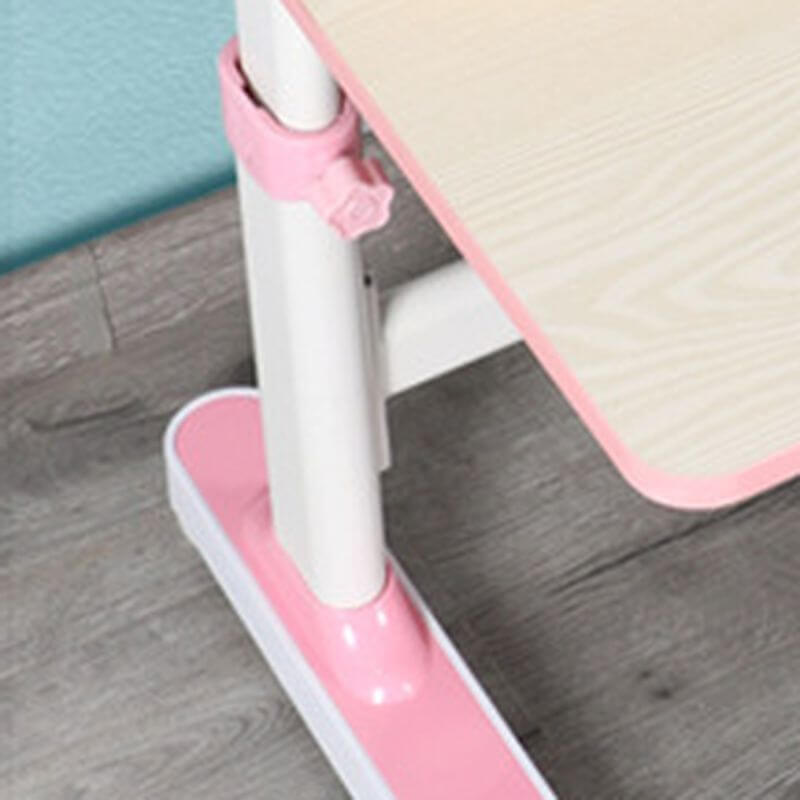Pink Adjustable Kids Desk & Chair Set With Storage