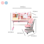 Pink Adjustable Kids Desk & Chair Set With Storage Dimensions