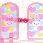 Pink Animal-Themed Kids Vanity Set with Adjustable Mirror and Chair
