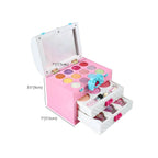 Pink Kids Makeup Vanity Set with Mirror and Cosmetic Kit Dimensions