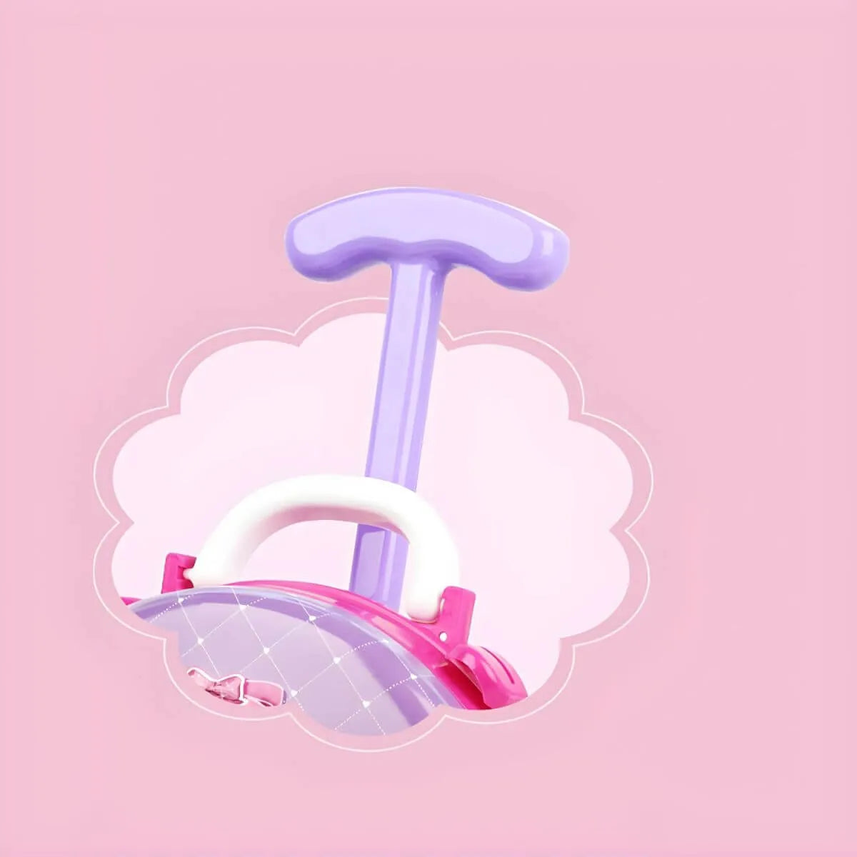 Pink Plastic Kids Makeup Vanity with Mirror and Toy Accessories