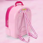 Pink Portable Kids' Play Vanity Toy House with Mirror & Storage