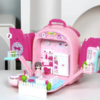 Pink Portable Kids' Play Vanity Toy House with Mirror & Storage Main Product Image