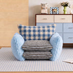 Plaid Chair Series With Cloud Sherpa Texture and Lounge Back Comfort