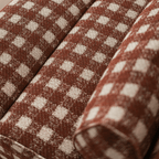 Plaid Fabric Single Chair With Soft Cushions