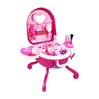 Plastic Kids' Makeup Vanity with Mirror and Portable Toy Storage