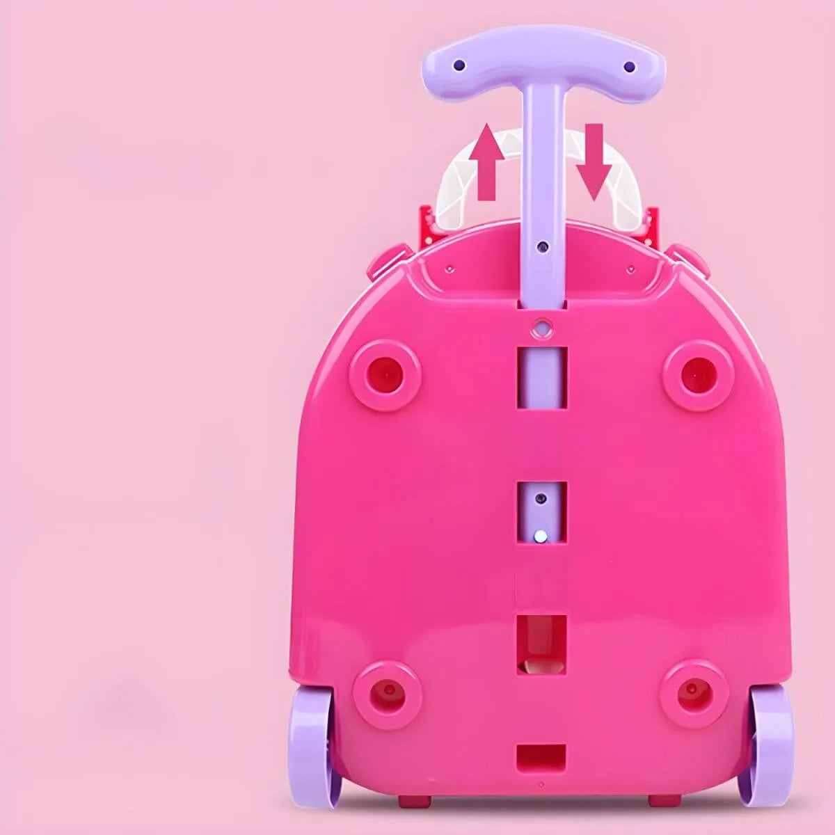 Plastic Kids' Makeup Vanity with Mirror and Portable Toy Storage