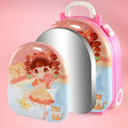 Plastic Kids Makeup Vanity with Mirror and Storage