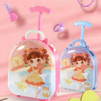Plastic Kids Makeup Vanity with Mirror and Storage