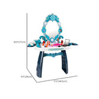 Plastic Kids' Vanity Set with Mirror and Stool in Red or Blue Dimensions
