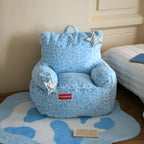 Playful Printed Kid's Chair Lounge Set With Animal Silhouette Ottoman