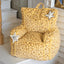 Playful Printed Kid's Chair Lounge Set With Animal Silhouette Ottoman