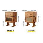 Playful Robot Nightstand With Glass Or Rattan Door