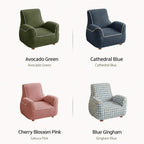 Plush Kids Accent Chair With Wraparound Arms and Storybook Colors