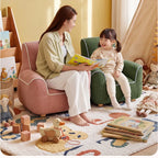 Plush Kids Accent Chair With Wraparound Arms and Storybook Colors