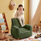 Plush Kids Accent Chair With Wraparound Arms and Storybook Colors