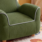 Plush Kids Accent Chair With Wraparound Arms and Storybook Colors