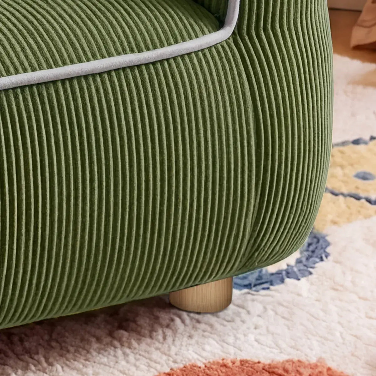 Plush Kids Accent Chair With Wraparound Arms and Storybook Colors