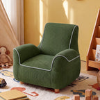 Plush Kids Accent Chair With Wraparound Arms and Storybook Colors