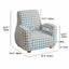 Plush Kids Accent Chair With Wraparound Arms and Storybook Colors Dimensions