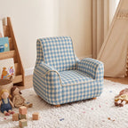 Plush Kids Accent Chair With Wraparound Arms and Storybook Colors Main Product Image