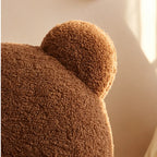  Plush Teddy Bear Rocking Chair With Solid Wood Base for Cozy Kids Rooms