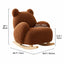  Plush Teddy Bear Rocking Chair With Solid Wood Base for Cozy Kids Rooms Dimensions