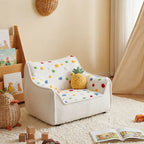 Polka Dot Cozy Nesting Sofa with Plush 3D Ball Fabric and Removable Cover