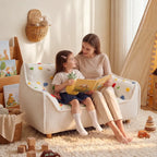 Polka Dot Cozy Nesting Sofa with Plush 3D Ball Fabric and Removable Cover
