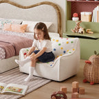 Polka Dot Cozy Nesting Sofa with Plush 3D Ball Fabric and Removable Cover