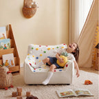 Polka Dot Cozy Nesting Sofa with Plush 3D Ball Fabric and Removable Cover