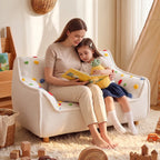 Polka Dot Cozy Nesting Sofa with Plush 3D Ball Fabric and Removable Cover