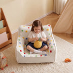 Polka Dot Cozy Nesting Sofa with Plush 3D Ball Fabric and Removable Cover