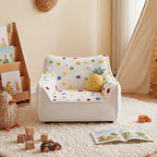 Polka Dot Cozy Nesting Sofa with Plush 3D Ball Fabric and Removable Cover Main Product Image