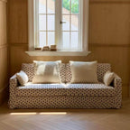 Polka Dot Sofa Series with Plush Cushions and Retro French Cream Style Main Product Image