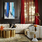 Postmodern Brushed Gold Water Drop Metal Side Table