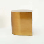 Postmodern Brushed Gold Water Drop Metal Side Table