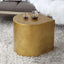 Postmodern Brushed Gold Water Drop Metal Side Table Main Product Image