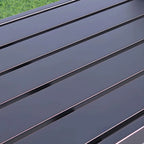 Powder-Coated Metal Outdoor Bench in Earth Tones with Back or Backless